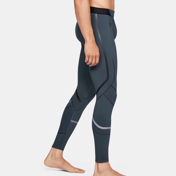 UNDER ARMOUR UA Rush Graphic Compression Leggings Celliant Green 1345198-073 M L - Picture 6 of 6